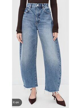 DL1961 DL-Vintage Miro Barrel Selvedge Jeans 24 Blue Cotton Baggy High Rise